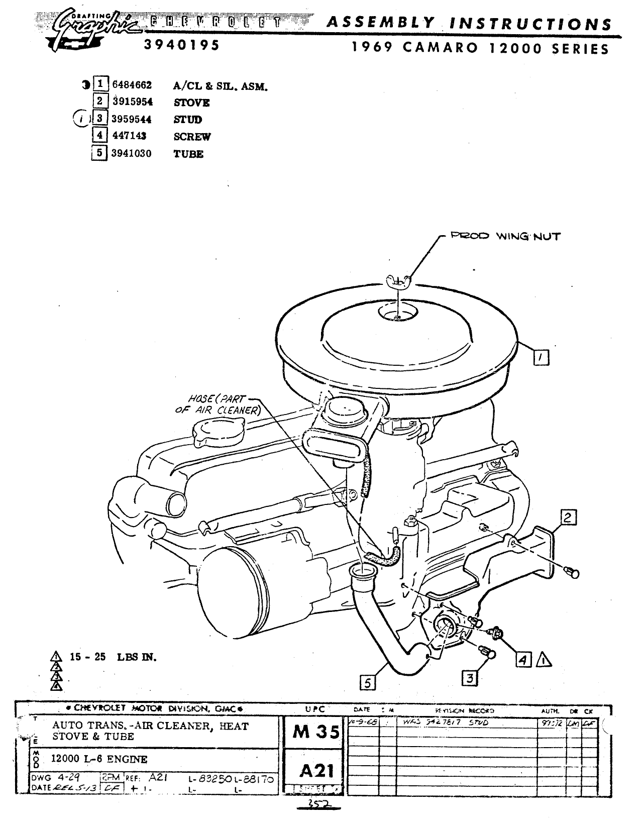 Camaro Assembly Manual April 1968