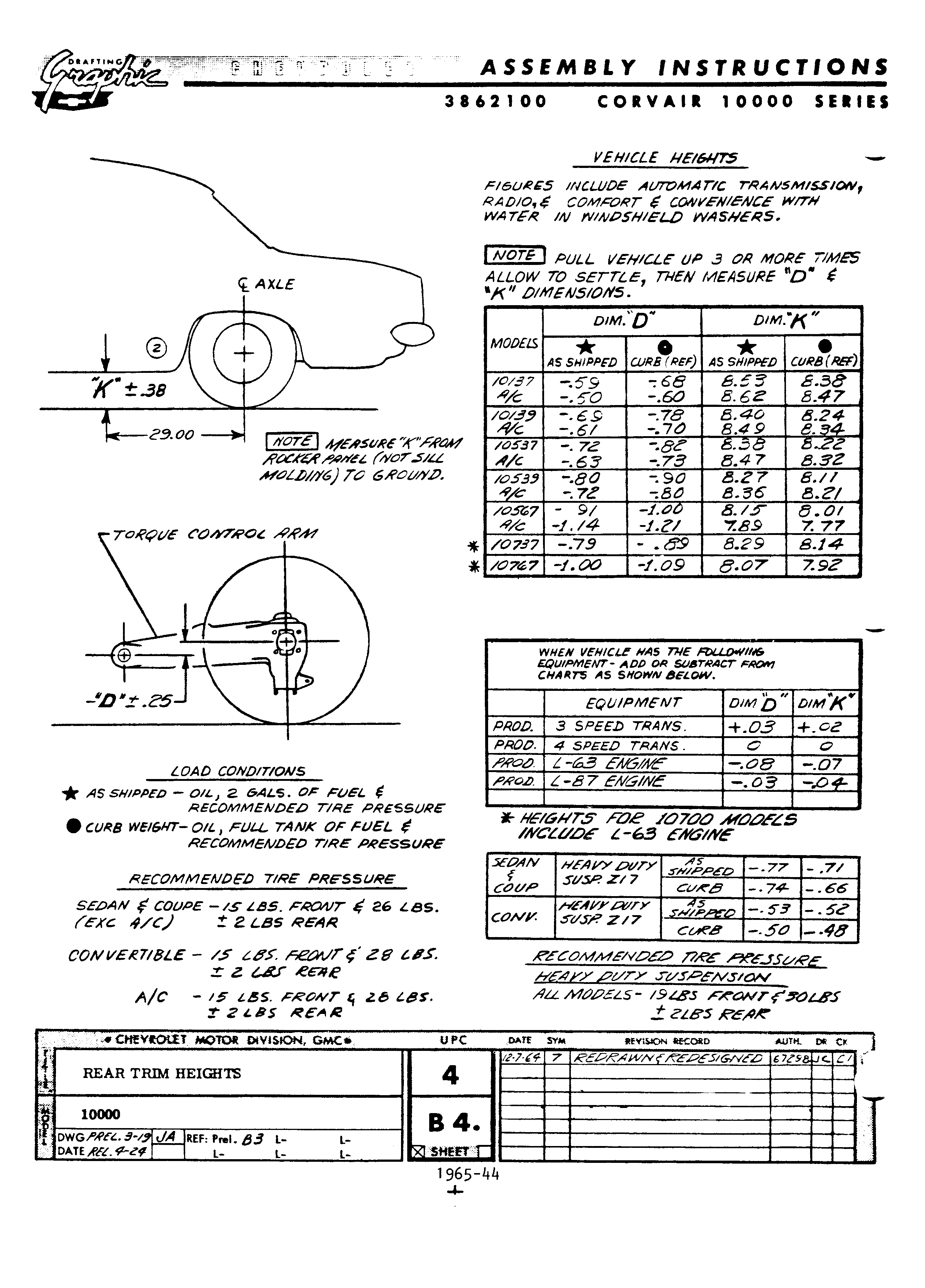 Corvair Assembly Manual December 1964