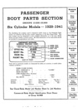 Next Page - Master Parts List Six Cylinder Models August 1941