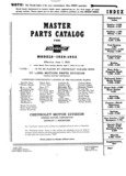 Previous Page - Master Parts Catalog 30 June 1952